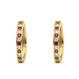 Minimalist Huggie Hoop Earrings CZ 925 Sterling Silver