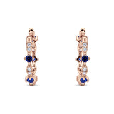 Huggie Hoop Earrings Cubic Zirconia 925 Sterling Silver
