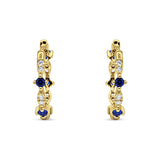 Huggie Hoop Earrings Cubic Zirconia 925 Sterling Silver