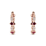 Huggie Hoop Earrings Cubic Zirconia 925 Sterling Silver
