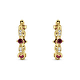 Huggie Hoop Earrings Cubic Zirconia 925 Sterling Silver