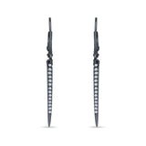 Drop Dangle Leverback Earrings Cubic Zirconia 925 Sterling Silver