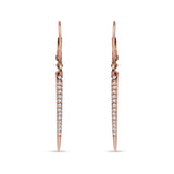 Drop Dangle Leverback Earrings Cubic Zirconia 925 Sterling Silver