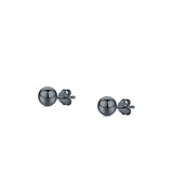 Ball Stud Earrings Round 925 Sterling Silver (2mm-18mm)
