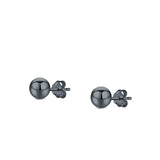 Ball Stud Earrings Round 925 Sterling Silver (2mm-18mm)