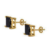 Halo Stud Earrings Princess Cut Simulated Cubic Zirconia 925 Sterling Silver (4mm-10mm)