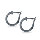 Hoop Earrings Created Opal 925 Sterling Silver (18mm)