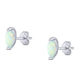 Art Deco Marquise Created Opal Solid 925 Sterling Silver (8.7mm)