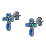 cross stud earrings