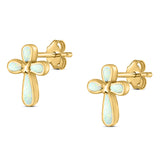 cross stud earrings