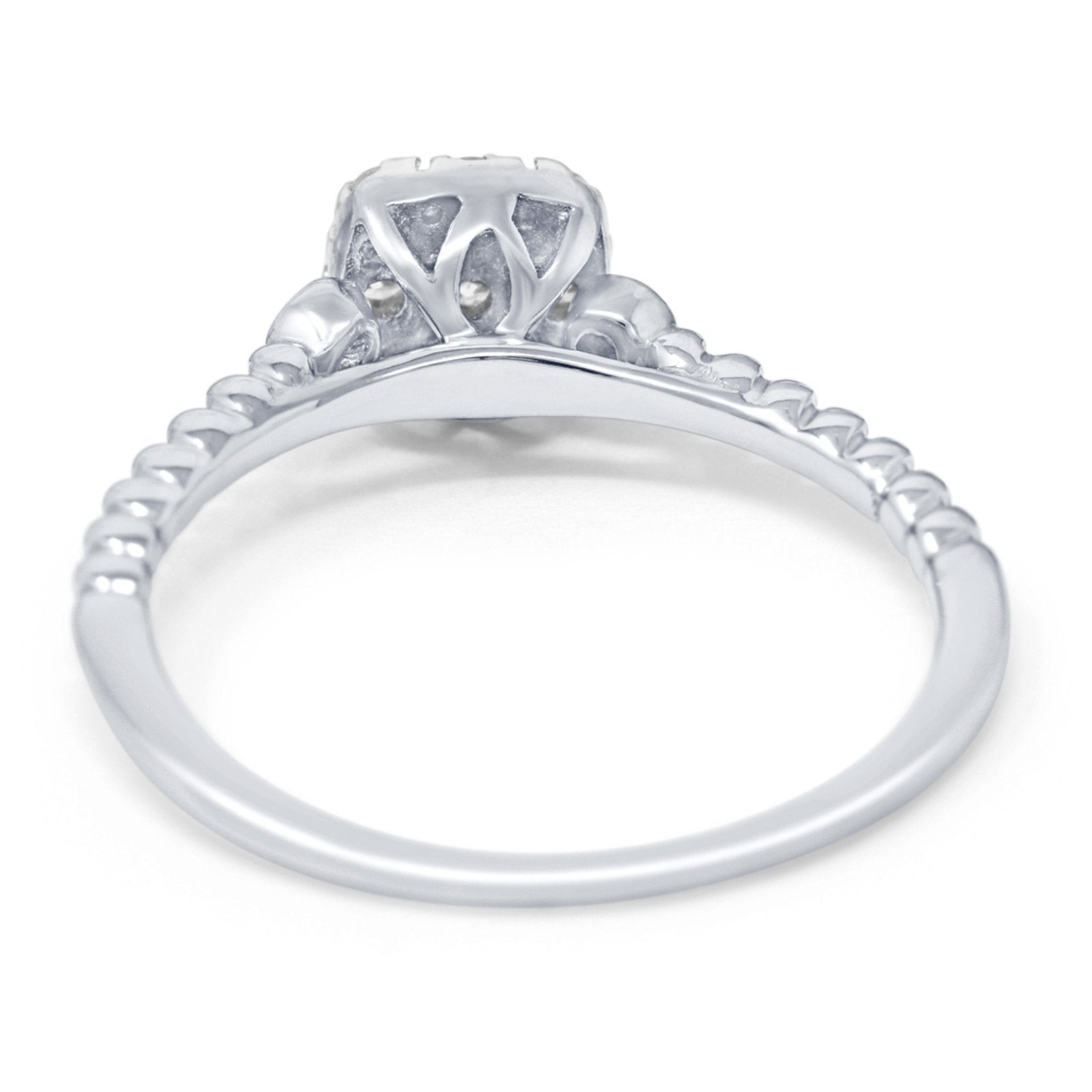 14K Gold 0.26ct Round 6.3mm G SI Diamond Engagement Wedding Promise Ring