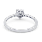 14K Gold 0.09ct Round 6mm G SI Diamond Flower Fashion Promise Ring Engagement Wedding Ring