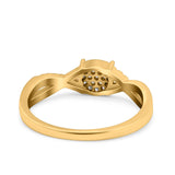 Infinity Wedding Band Engagement Ring Round Pave Simulated Cubic Zirconia 925 Sterling Silver (6mm)