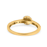 Art Deco Band Wedding Ring Round Pave Simulated Cubic Zirconia 925 Sterling Silver (6mm)