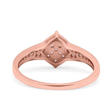 Wedding Engagement Ring Band Round Pave Simulated Cubic Zirconia 925 Sterling Silver (9mm)