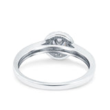 Art Deco Wedding Ring Band Round Pave Simulated Cubic Zirconia 925 Sterling Silver (8mm)