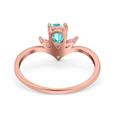 Art Deco Engagement Ring Marquise Simulated Cubic Zirconia 925 Sterling Silver