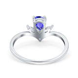 Art Deco Engagement Ring Marquise Simulated Cubic Zirconia 925 Sterling Silver