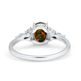 Art Deco Oval Wedding Ring Marquise Simulated Cubic Zirconia 925 Sterling Silver