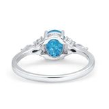 Art Deco Oval Wedding Ring Marquise Simulated Cubic Zirconia 925 Sterling Silver