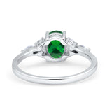 Art Deco Oval Wedding Ring Marquise Simulated Cubic Zirconia 925 Sterling Silver