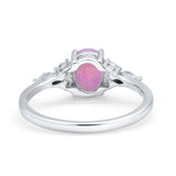 Art Deco Oval Wedding Ring Marquise Simulated Cubic Zirconia 925 Sterling Silver