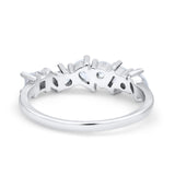 Art Deco Wedding Ring Baguette Eternity Simulated CZ 925 Sterling Silver