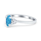 Marquise Art Deco Engagement Ring Simulated Cubic Zirconia 925 Sterling Silver