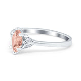 Marquise Art Deco Engagement Ring Simulated Cubic Zirconia 925 Sterling Silver