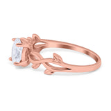 Oval Solitaire Art Deco Wedding Ring Simulated Cubic Zirconia 925 Sterling Silver