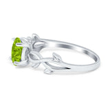 Oval Solitaire Art Deco Wedding Ring Simulated Cubic Zirconia 925 Sterling Silver