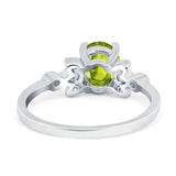 Vintage Style Oval Engagement Ring Simulated Cubic Zirconia 925 Sterling Silver