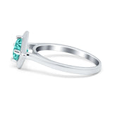 Round Solitaire Engagement Ring Simulated Cubic Zirconia 925 Sterling Silver