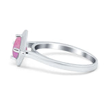 Round Solitaire Engagement Ring Simulated Cubic Zirconia 925 Sterling Silver