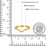 Contour Curved Band Solid 925 Sterling Silver Thumb Ring (2mm)