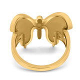 Beautiful Butterfly Ring Solitaire Simulated Turquoise 925 Sterling Silver