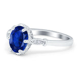 Vintage Style Wedding Ring Round Simulated Cubic Zirconia 925 Sterling Silver