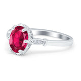 Vintage Style Wedding Ring Round Simulated Cubic Zirconia 925 Sterling Silver