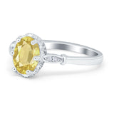 Vintage Style Wedding Ring Round Simulated Cubic Zirconia 925 Sterling Silver