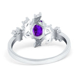 Oval Marquise Simulated Cubic Zirconia Ring 925 Sterling Silver