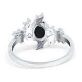 Oval Marquise Simulated Cubic Zirconia Ring 925 Sterling Silver