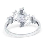 Oval Marquise Simulated Cubic Zirconia Ring 925 Sterling Silver