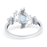 Oval Marquise Simulated Cubic Zirconia Ring 925 Sterling Silver