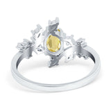 Oval Marquise Simulated Cubic Zirconia Ring 925 Sterling Silver