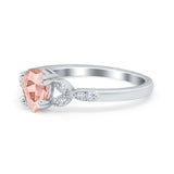 Art Deco Teardrop Bridal Ring Simulated Cubic Zirconia 925 Sterling Silver