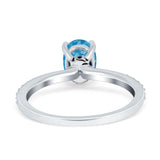 Accent Art Deco Wedding Ring Black Simulated Cubic Zirconia 925 Sterling Silver