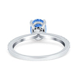 Accent Art Deco Wedding Ring Black Simulated Cubic Zirconia 925 Sterling Silver