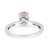 Accent Art Deco Wedding Ring Black Simulated Cubic Zirconia 925 Sterling Silver
