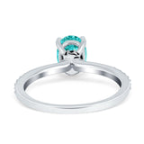 Accent Art Deco Wedding Ring Black Simulated Cubic Zirconia 925 Sterling Silver