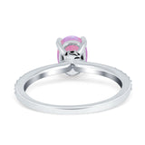 Accent Art Deco Wedding Ring Black Simulated Cubic Zirconia 925 Sterling Silver